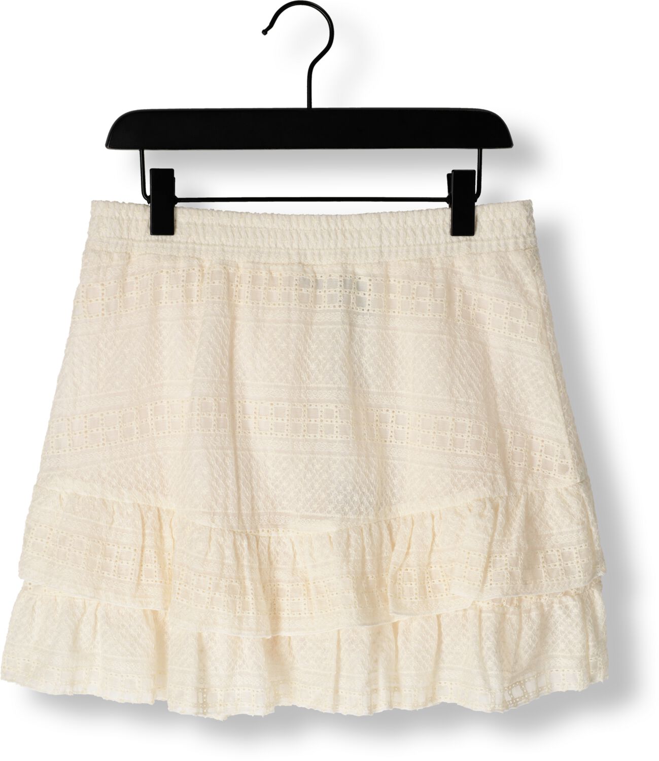 NOBELL Meisjes Rokken Naia Short Skirt Embroidered Chiffon Ecru