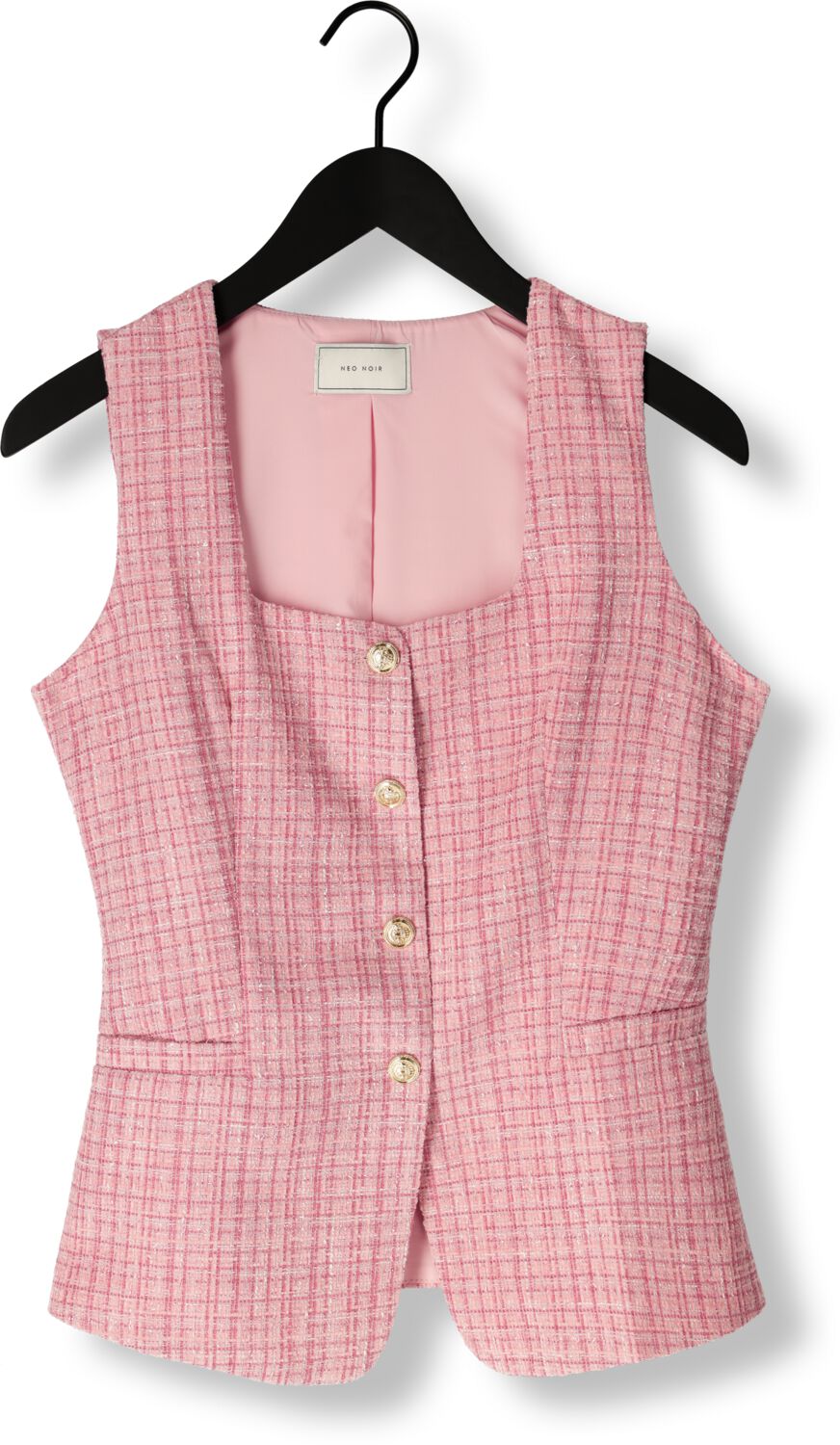 NEO NOIR Dames Blazers Perni Glitz Boucle Waistcoat Roze