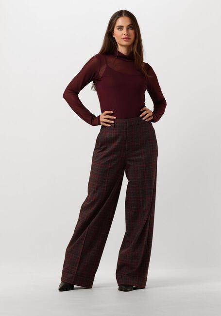 Rode VANILIA Wijde broek REGULAR CHECKERED PANTS - large