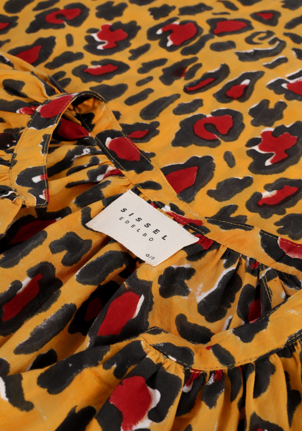 Gele SISSEL EDELBO Midi jurk LARA SHORT DRESS - large