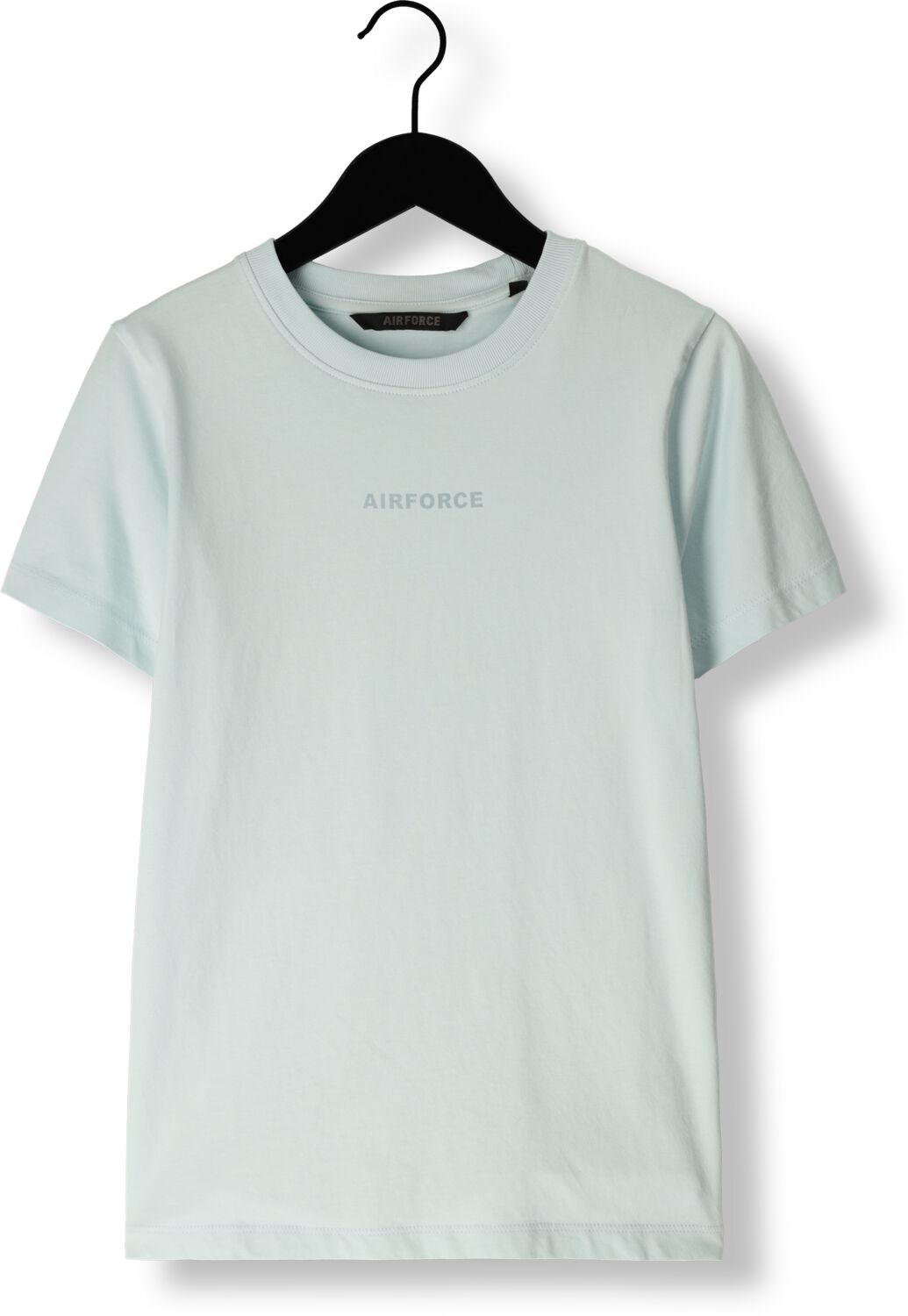 Airforce T-shirt grijsblauw Jongens Biologisch katoen Ronde hals Effen 176