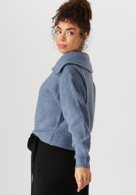 Lichtblauwe MSCH COPENHAGEN Trui MSCHGYTTA ZIP PULLOVER - large