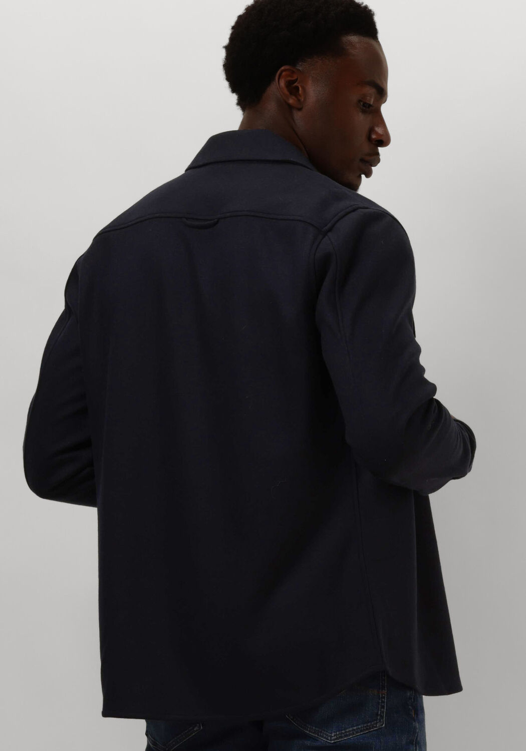 PROFUOMO Heren Overshirts Overshirt Knitted Blauw
