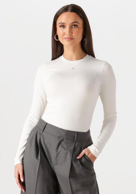 Witte ALIX THE LABEL Top LADIES KNITTED MODAL LONGSLEEVE TOP - large