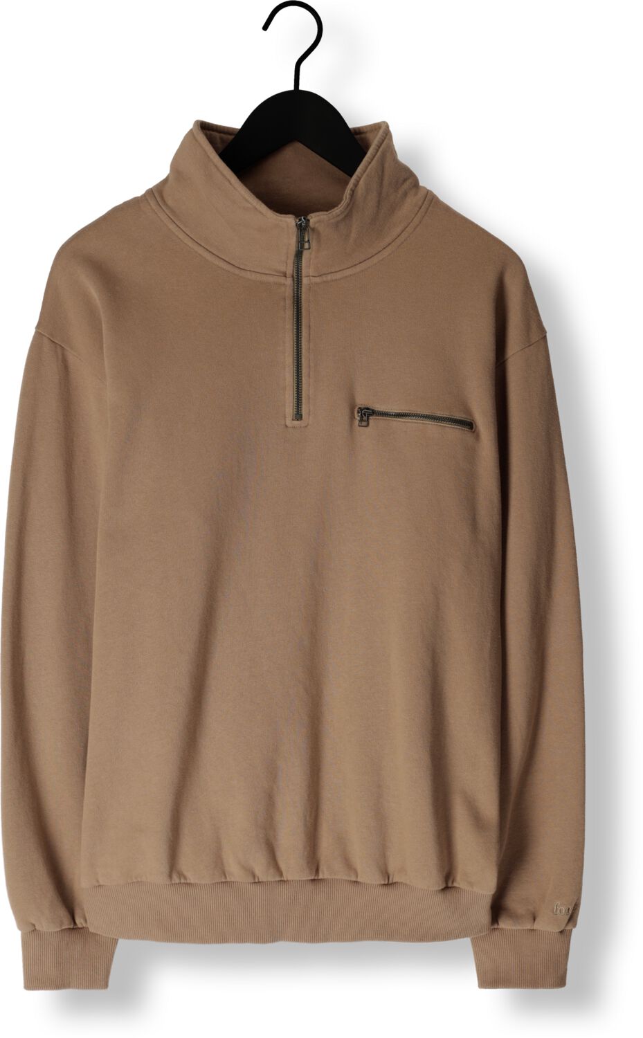 FORÉT Forét Heren Truien & Vesten Log Half Zip Sweatshirt Taupe