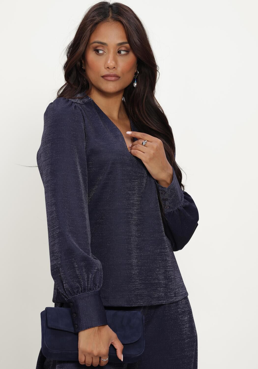 Donkerblauwe STUDIO ANNELOES Top Chrisje top - large