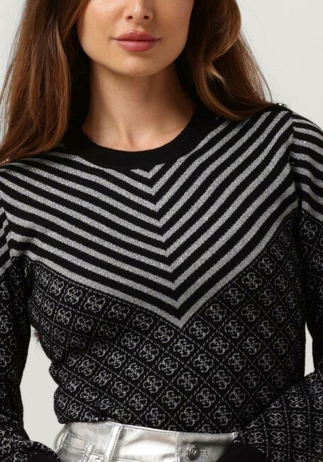 Zwarte GUESS Longsleeves LS RN RENEE SWTR - large