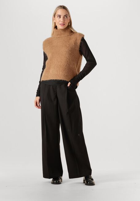 Zwarte MSCH COPENHAGEN Wijde broek MSCHMACHELLA HW PANTS - large