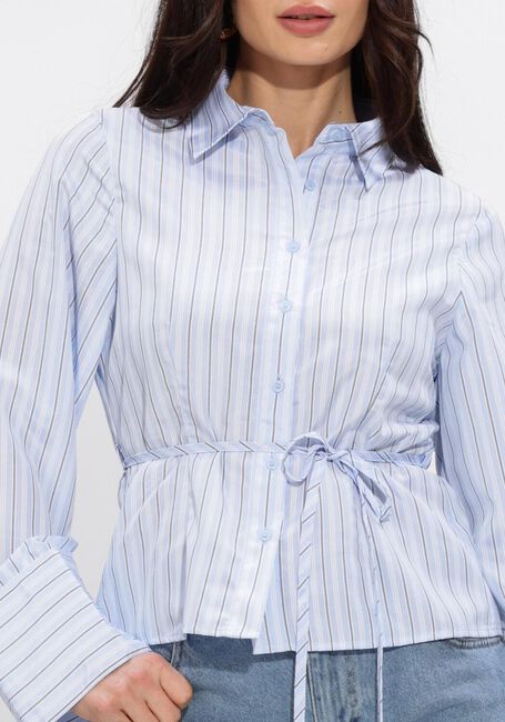 Lichtblauwe NEO NOIR Blouses CLARIDA DOUBLE STRIPE SHIRT - large