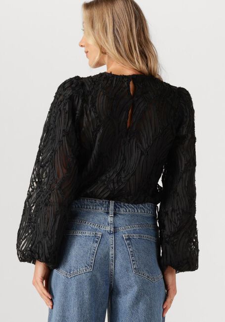 Zwarte OBJECT Top OBJLUCIE L/S RE O-NECK TOP - large