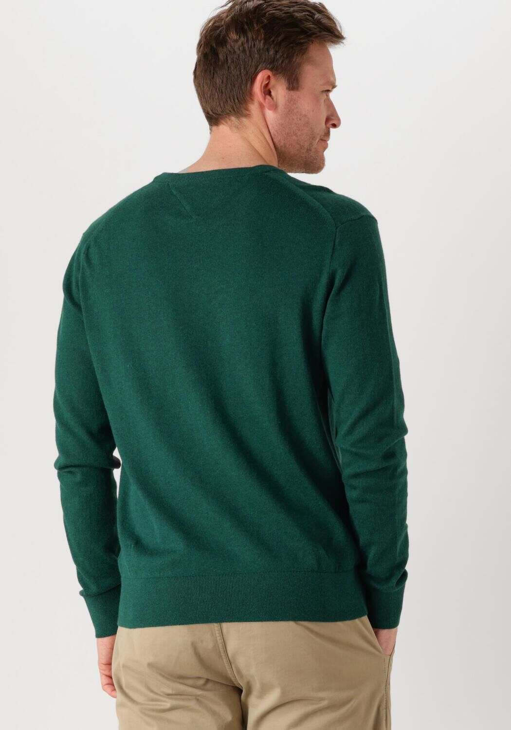 TOMMY HILFIGER Heren Truien & Vesten Pima Org Ctn Cashmere Crew Neck Donkergroen