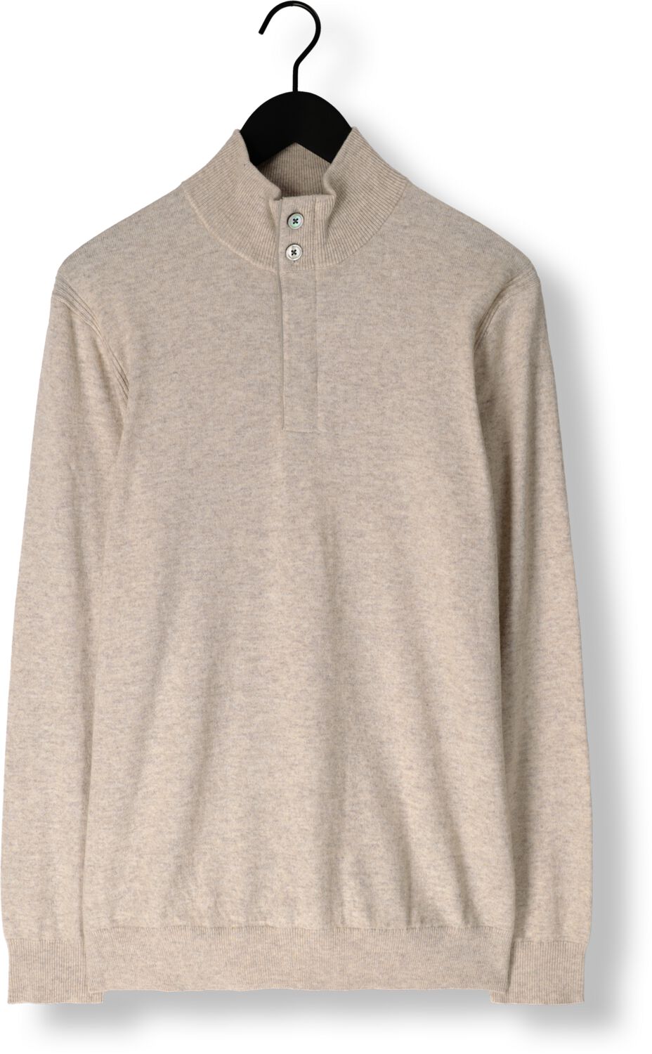 PROFUOMO Heren Truien & Vesten Pullover Half Zip Button Bruin