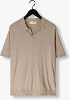 Beige SELECTED HOMME Polo SLHBERG LINEN SS KNIT OPEN POLO