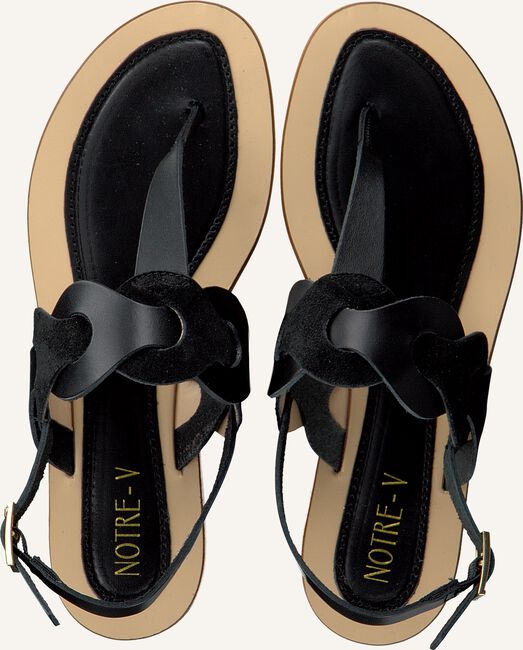 Zwarte NOTRE-V Platte sandalen 18704 Zwarte NOTRE-V Platte sandalen 18704 - large