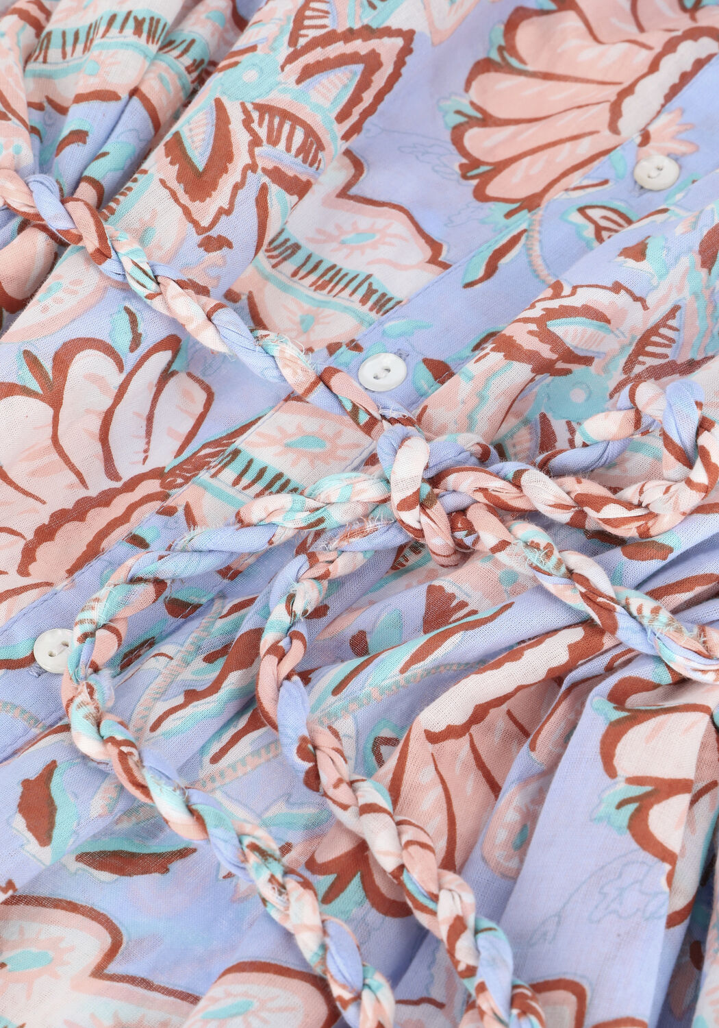 Lichtblauwe ANTIK BATIK Maxi jurk HUPA DRESS - large