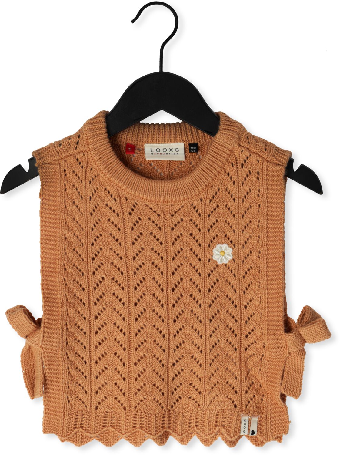 LOOXS little spencer licht abrikoos Trui Oranje Meisjes Acryl Ronde hals 128 134