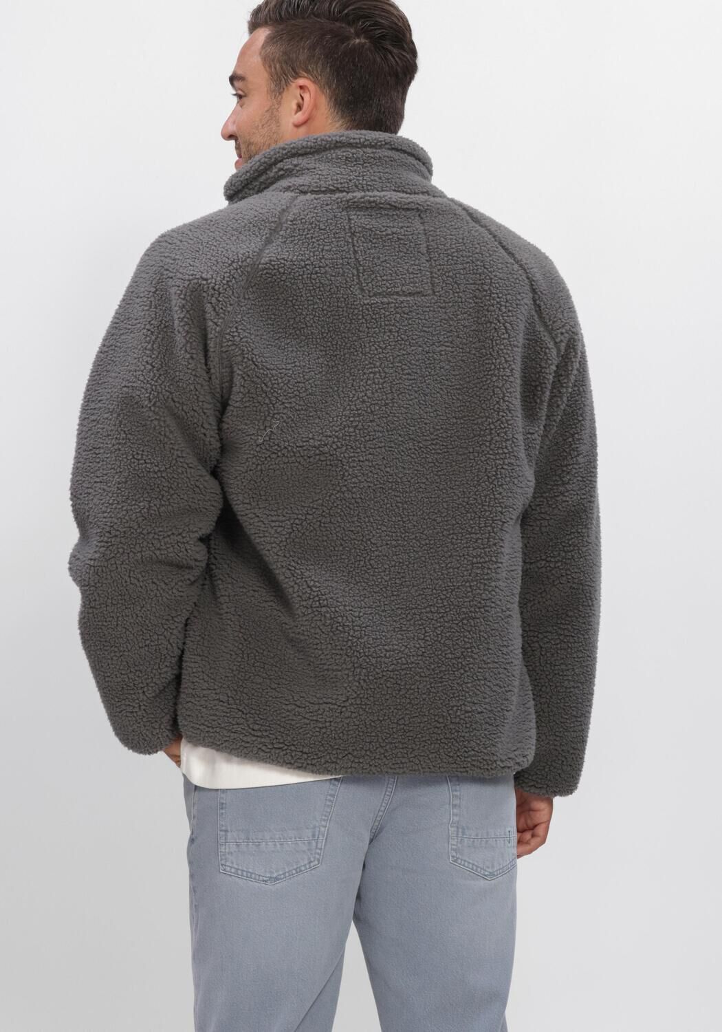 Donkergrijze BUTCHER OF BLUE Trui REESE FLEECE JACKET - large