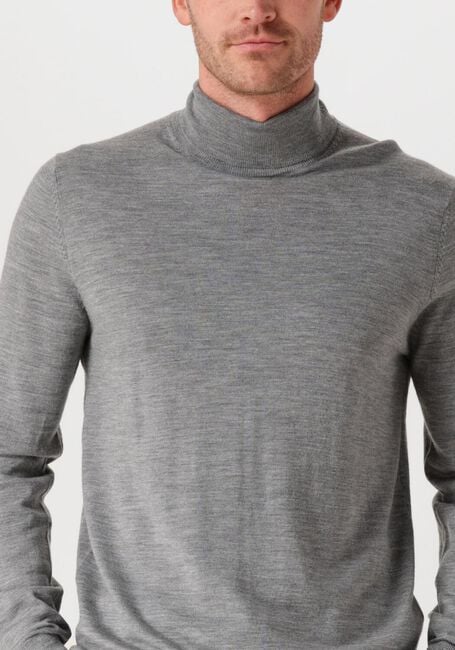 Grijze SELECTED HOMME Coltrui SLHTRAY LS KNIT MERINO ROLL NECK - large