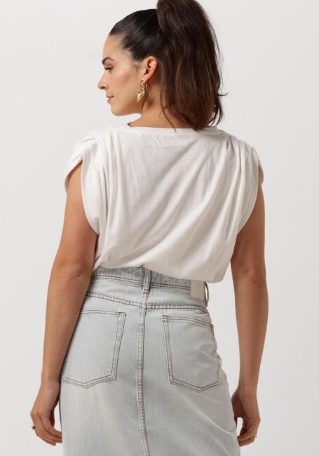 Gebroken wit CATWALK JUNKIE Top PLEATED SHOULDER TOP - large