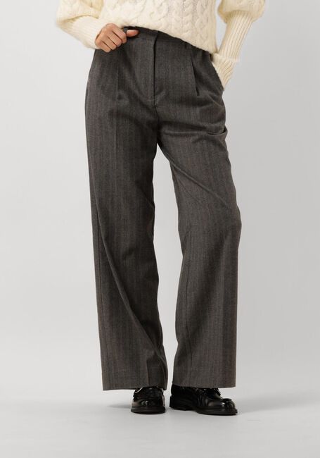 Donkergrijze SECOND FEMALE Pantalon HOLLANDA TROUSERS - large