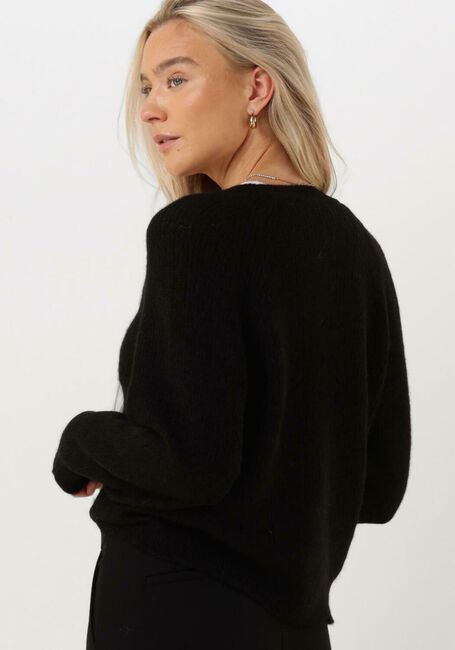 Zwarte SELECTED FEMME Vest SLFLULU LS KNIT SHORT CARDIGAN - large