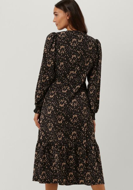 Bruine NEO NOIR Midi jurk VIKA MIX TEXTURE DRESS - large