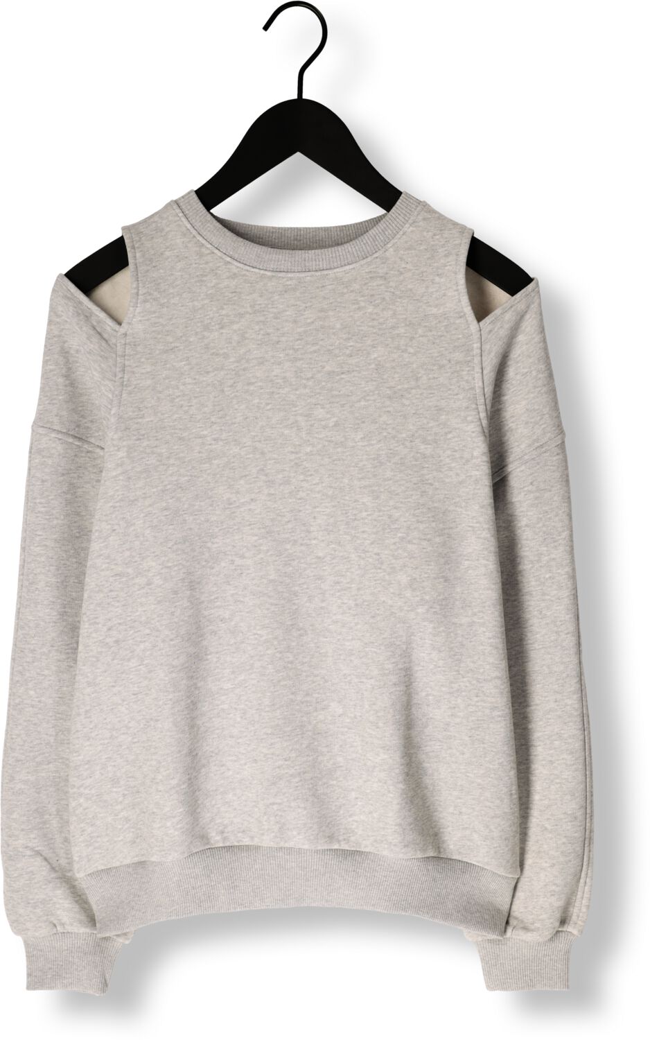 ALIX THE LABEL Dames Truien & Vesten Ladies Knitted Cut Out Sweater Grijs