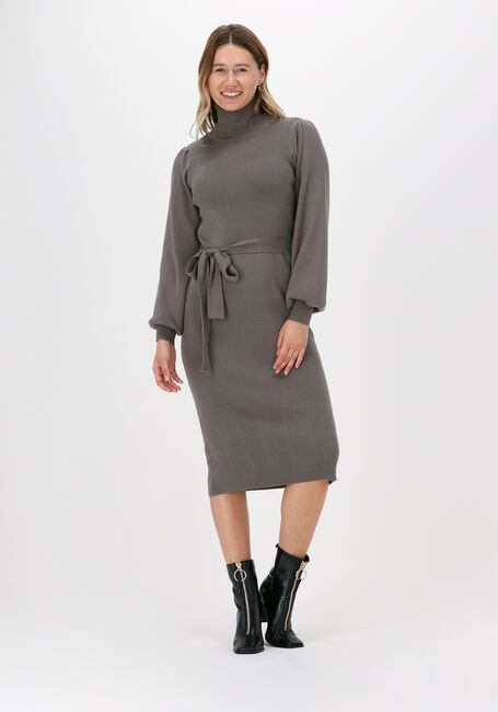 Taupe MSCH COPENHAGEN Midi jurk PHILINA LIKE LS DRESS - large
