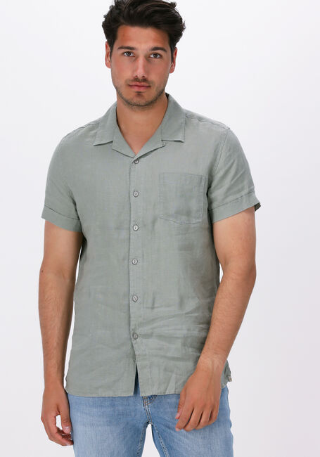 Groene DSTREZZED Casual overhemd RESORT SHIRT S/S LINEN - large