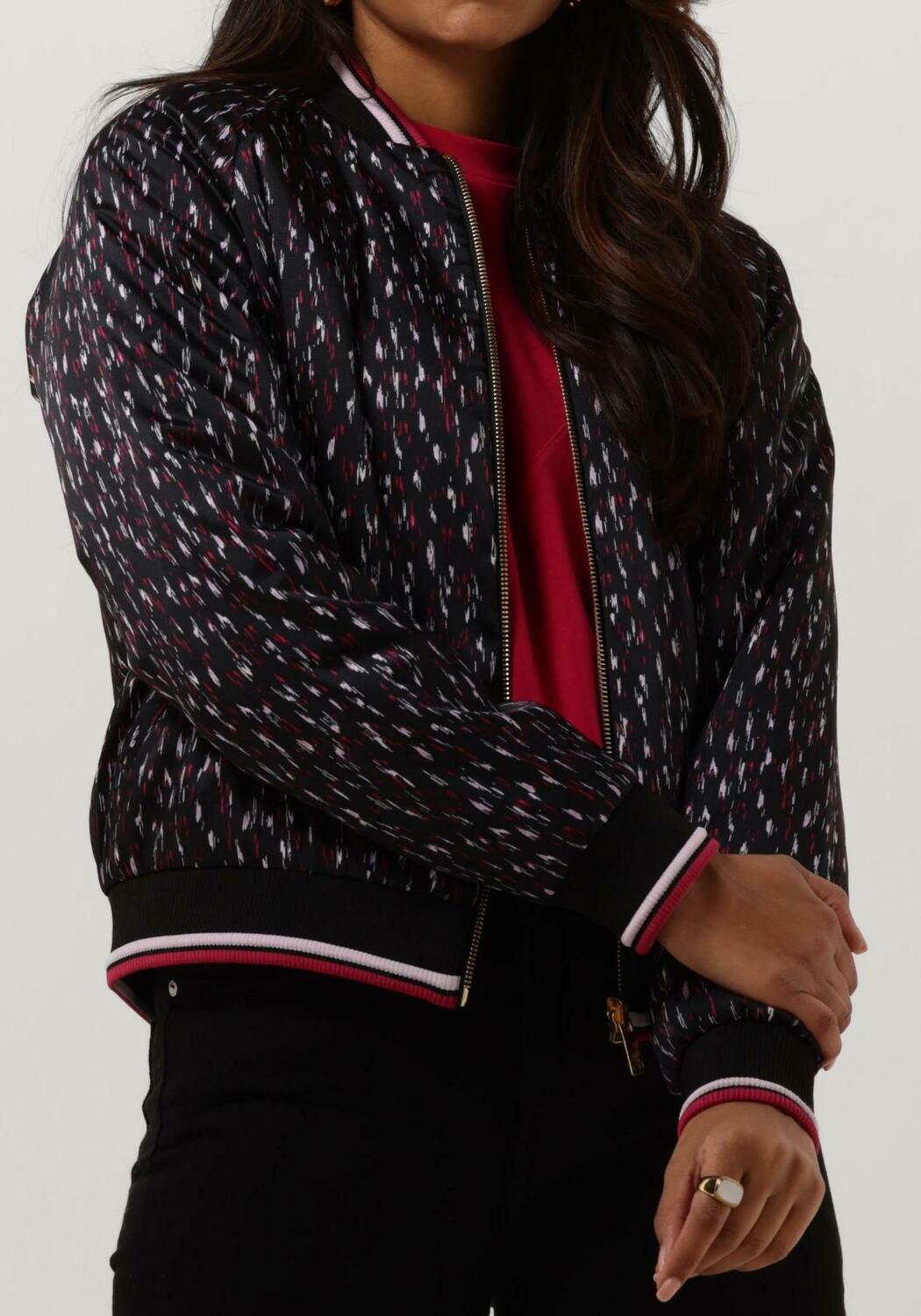 Zwarte SCOTCH & SODA Jack PRINTED REVERSIBLE BOMBER JACKET WITH PADDING - large