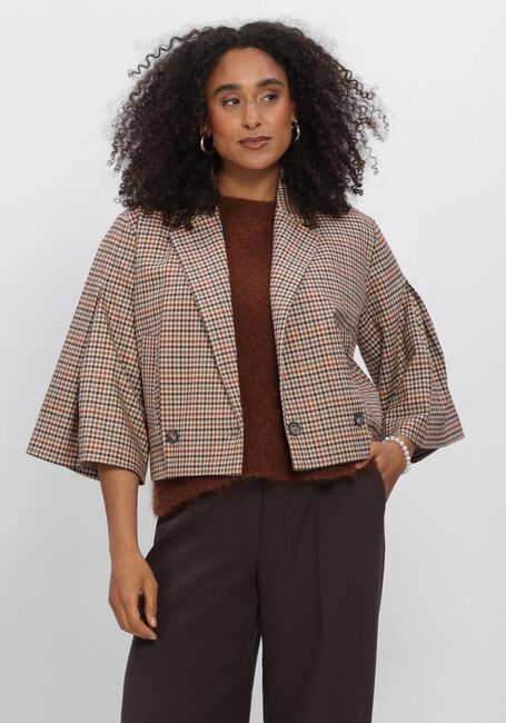 Bruine SUMMUM Jack BLAZER CHECK GOJI BERRY - large
