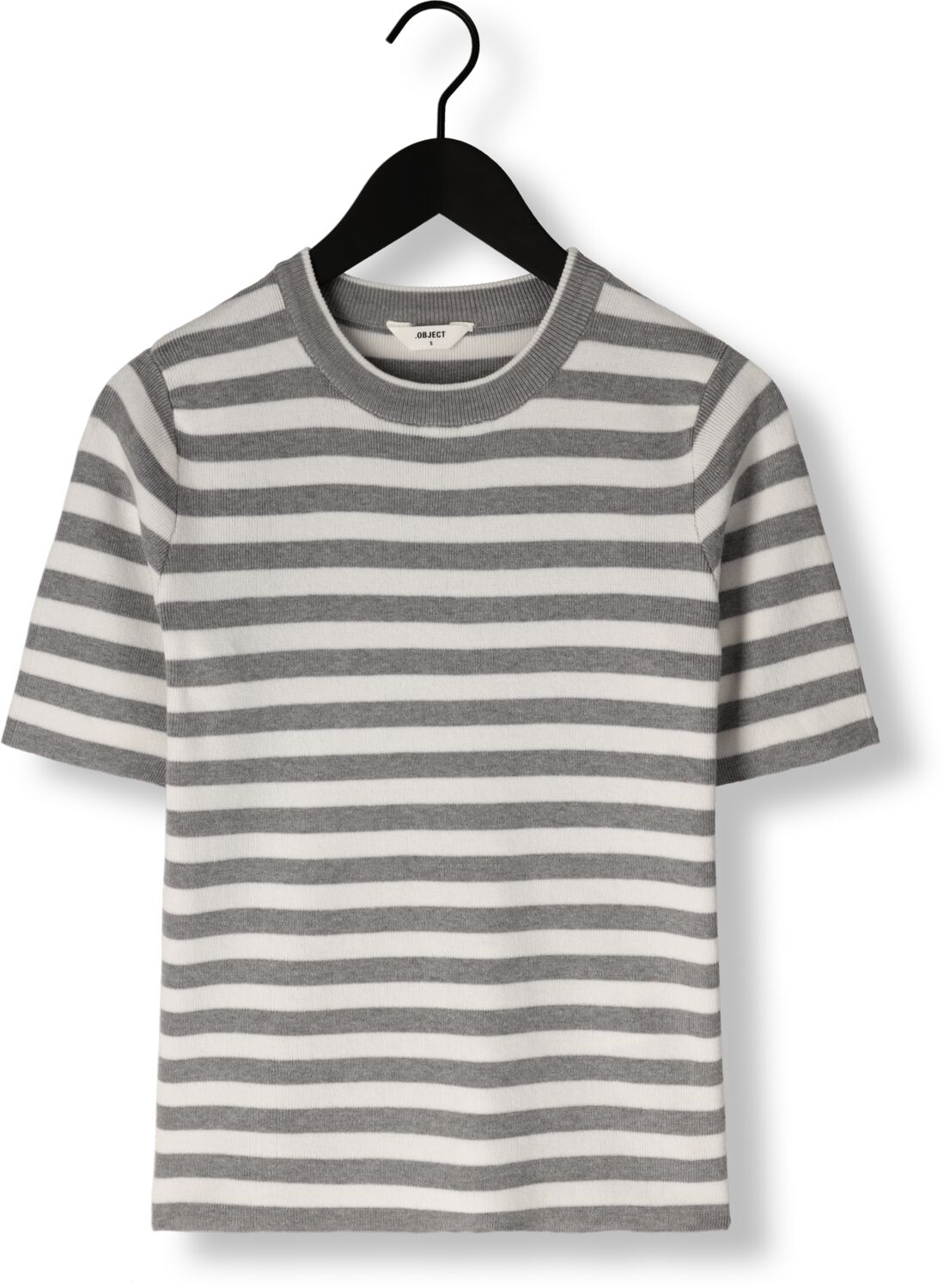 OBJECT Dames Tops & T-shirts Objester S s New Knit Pullover Lichtgrijs