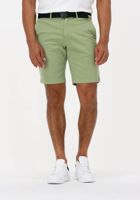Groene CALVIN KLEIN Korte broek GARMENT DYE BELTED SHORTS - large