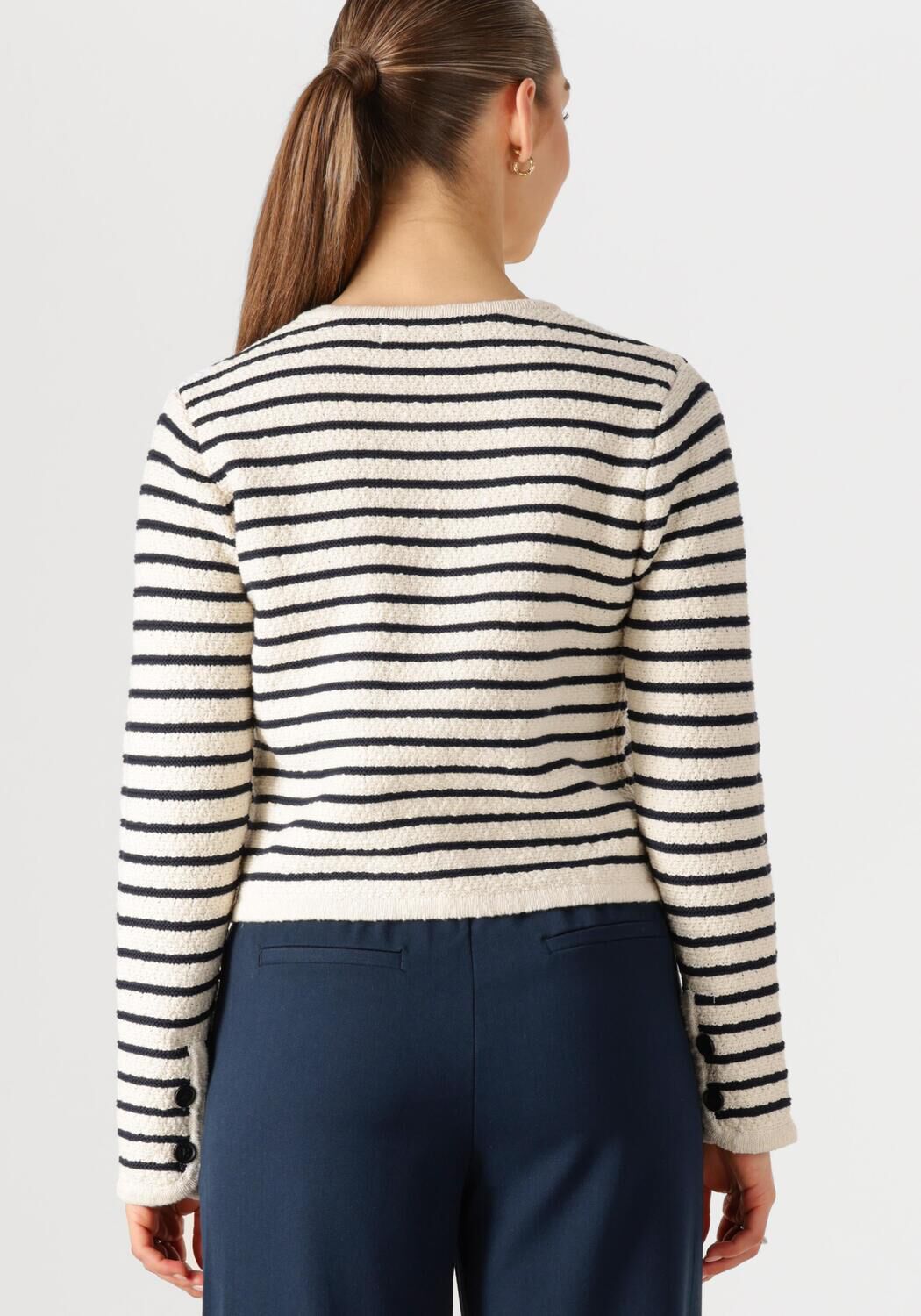 WITHBLACK Dames Truien & Vesten Wblmerian Boucle Knit Jacket Ecru