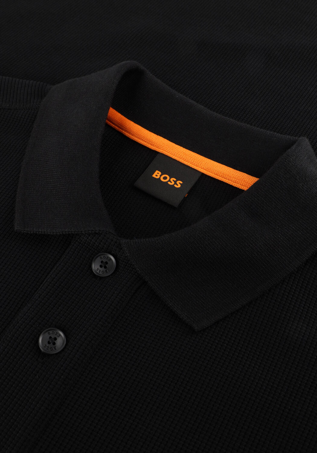 Zwarte BOSS ORANGE Polo PETEMPESTO LONG - large