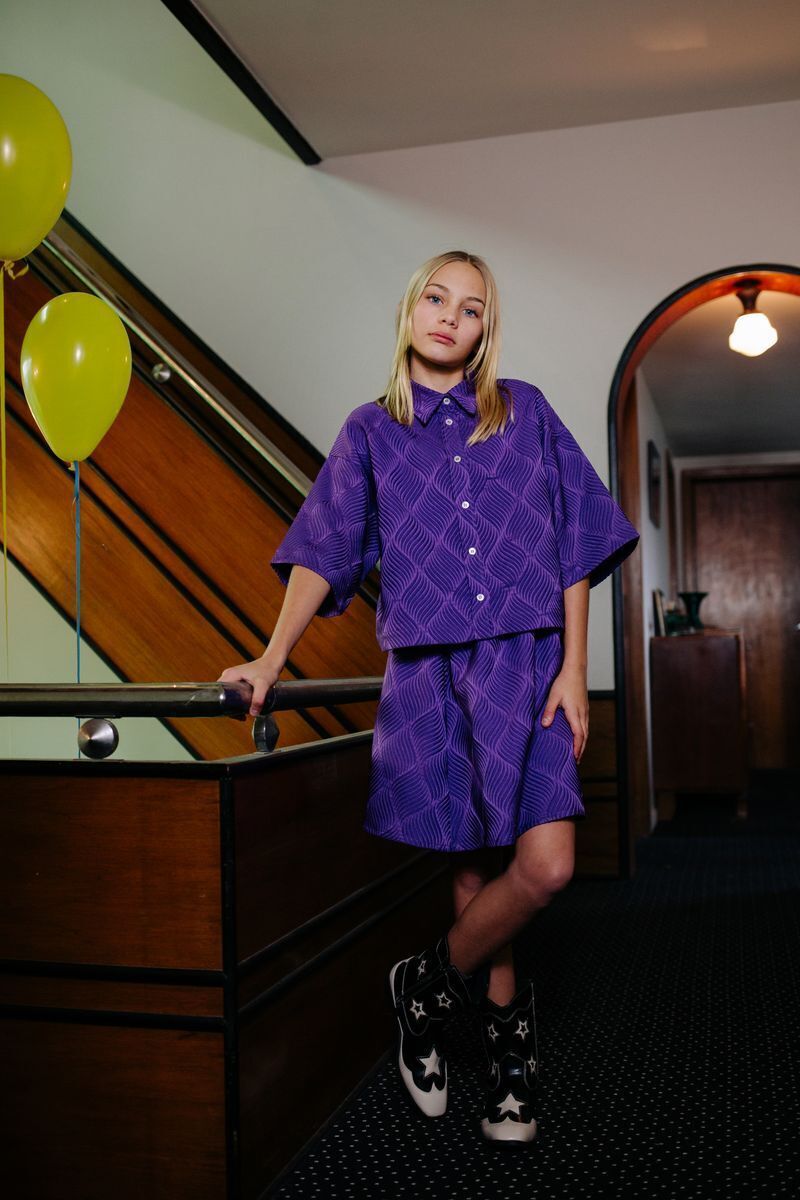 Paarse CALL ME FRANKIE Blouses PURPLE BLOUSE - large