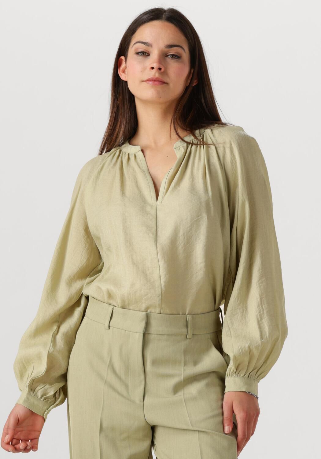 Groene AAIKO Blouses ALANZA SHINE VIS 511 | Omoda