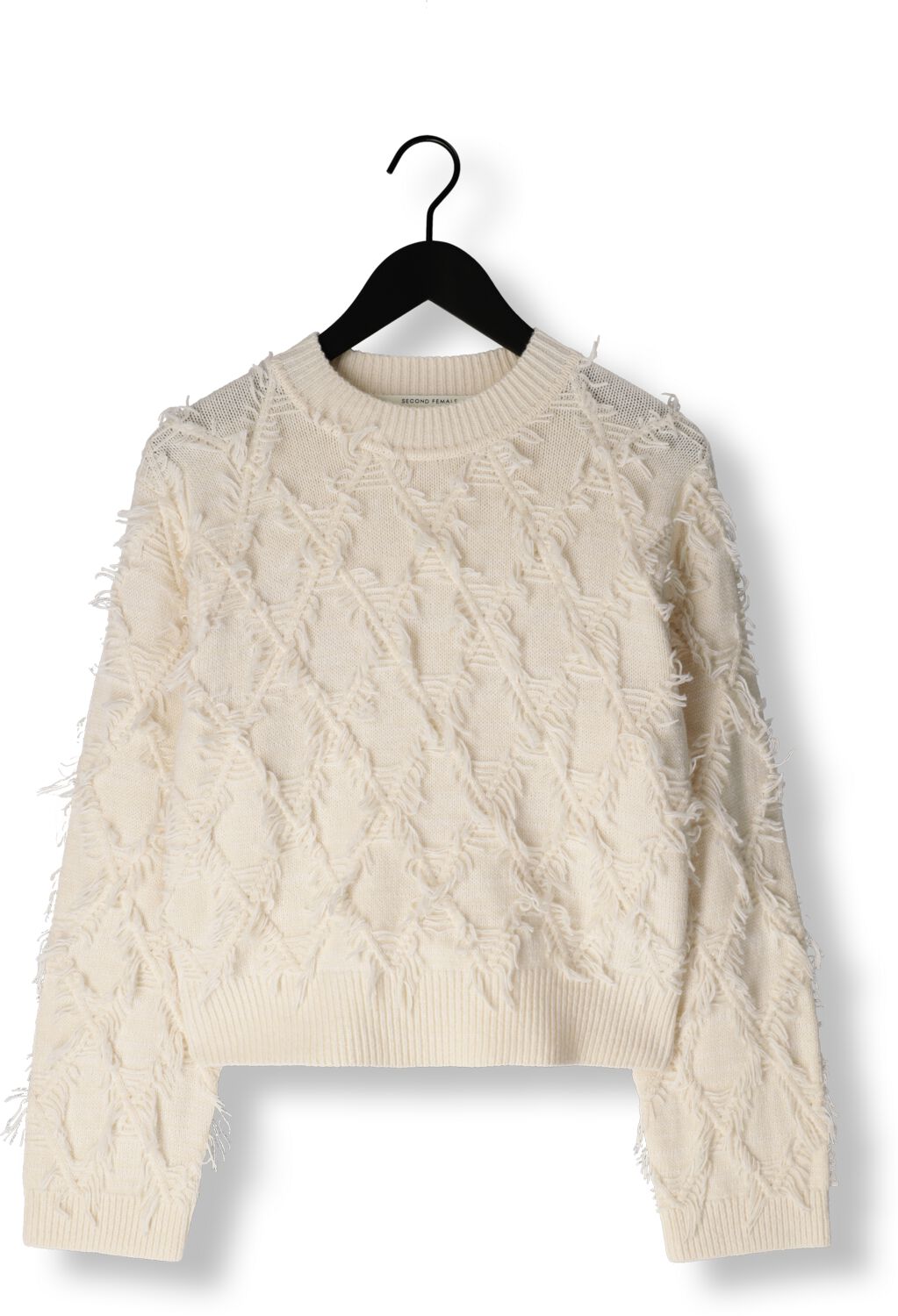 SECOND FEMALE Dames Truien & Vesten Carli Knit O-neck Gebroken Wit