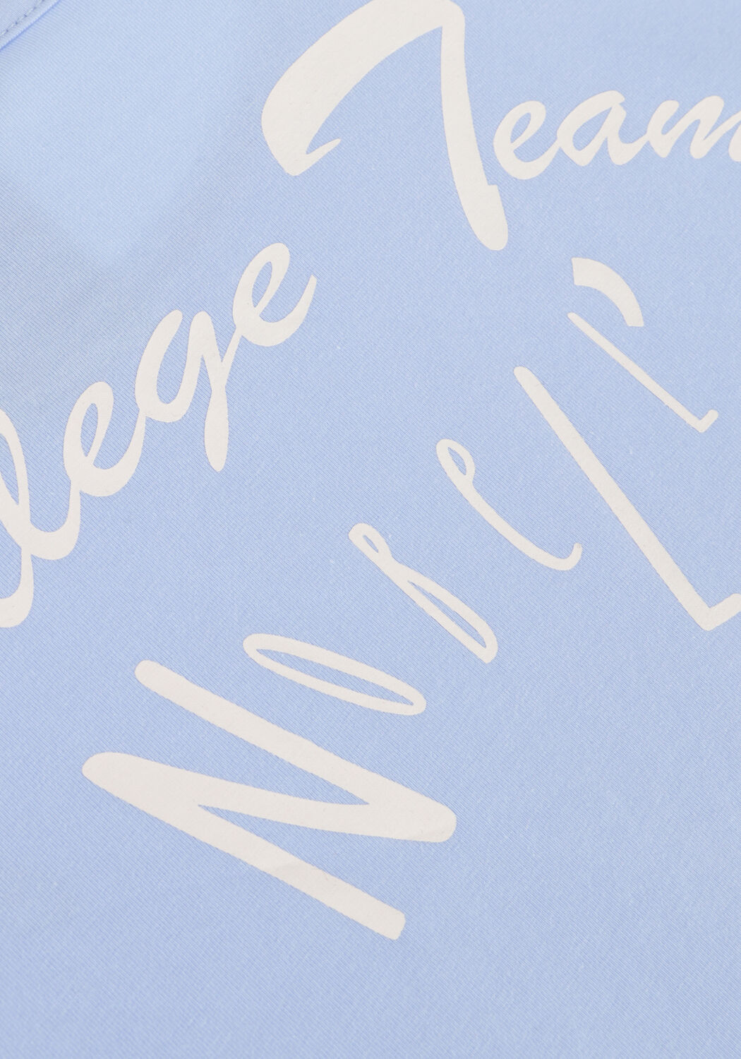 Lichtblauwe NOBELL T-shirt KASIS TSHIRT COLLEGE TEAM WITH KNOT - large