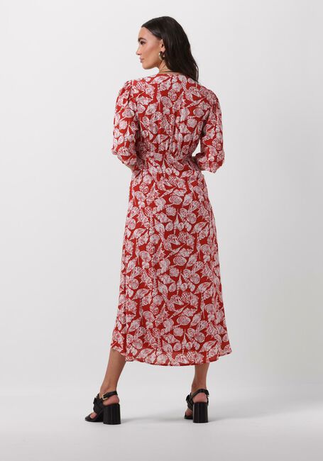Bruine SCOTCH & SODA Midi jurk MIDI WRAP DRESS WITH KNOT DETAIL - large