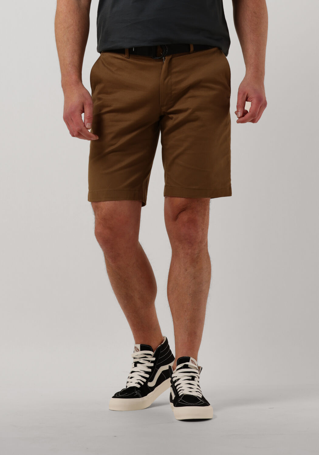 CALVIN KLEIN Heren Broeken Modern Twill Slim Short Belt Camel