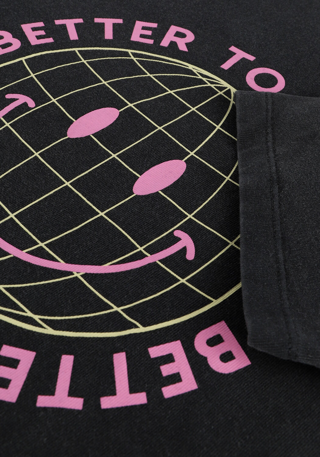 Grijze CATWALK JUNKIE T-shirt TS GRID SMILEY - large