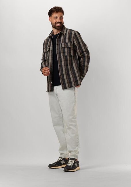 Donkergrijze ANERKJENDT Overshirt AKOSCAR CHECK OVERSHIRT - large