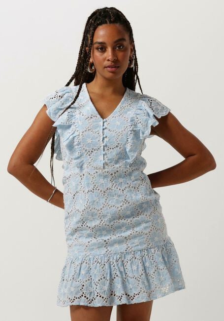Lichtblauwe Y.A.S. Mini jurk YASBEAUTY SL DRESS - large