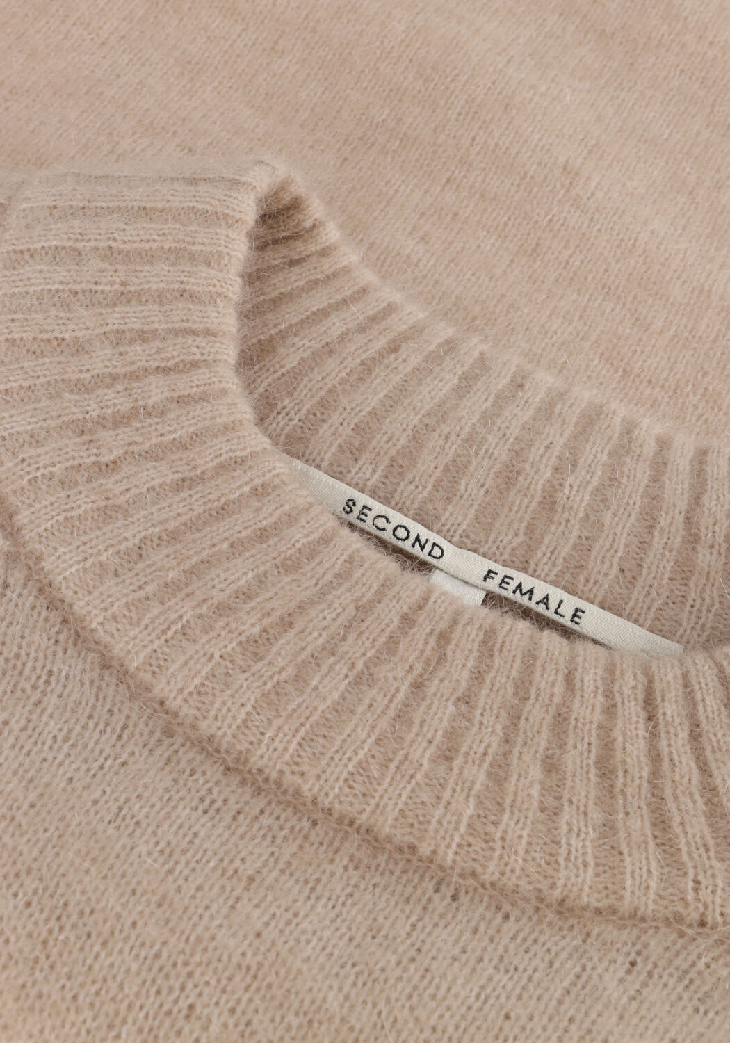 Beige SECOND FEMALE Trui BROOKLINE KNIT NEW O-NECK - large