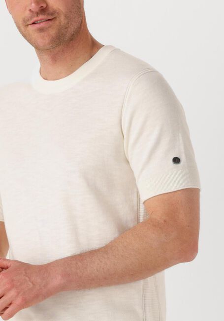 Ecru CAST IRON T-shirt COTTON BLEND SLUB - large
