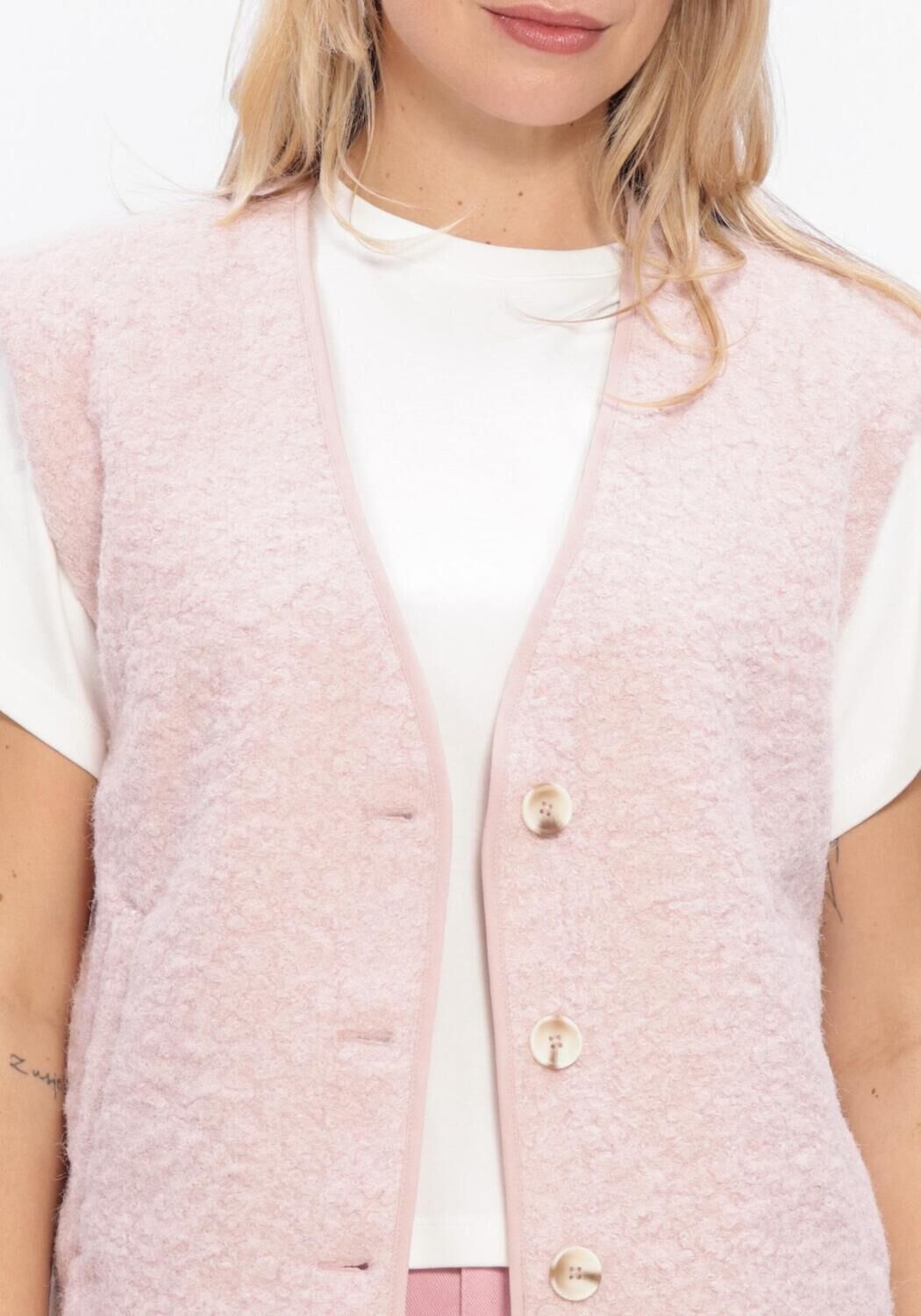 Roze ANOTHER LABEL Top ALBELINE BOUCLE VEST - large