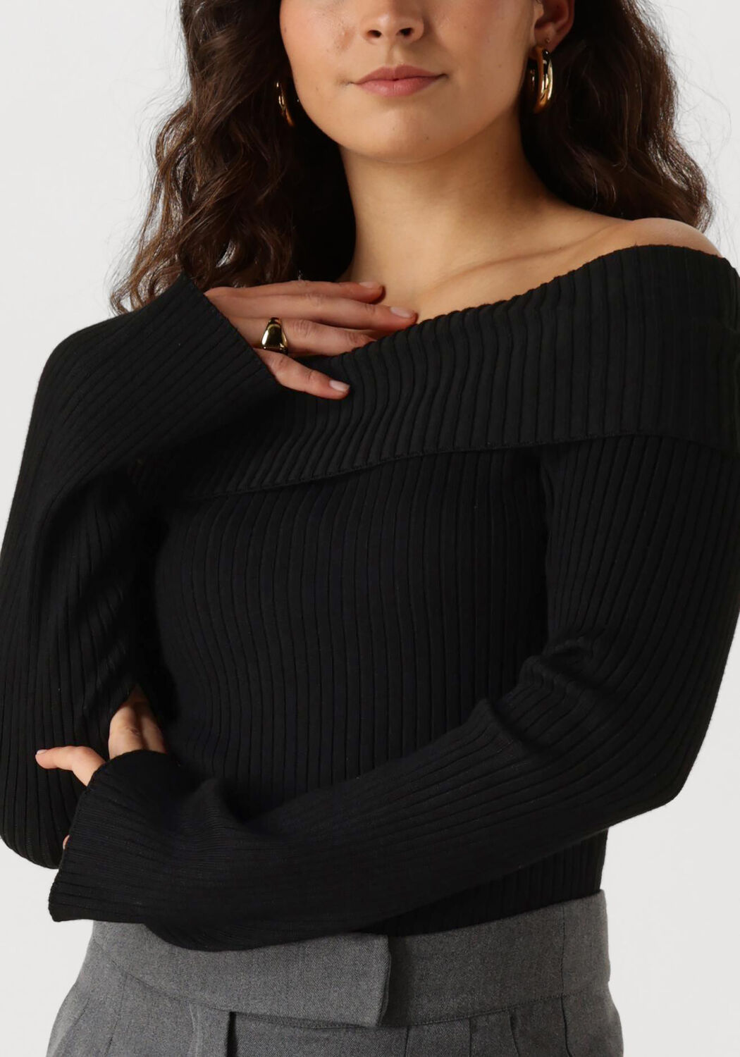 ENVII Dames Tops & T-shirts Entopo O-s Ls Knit 5253 Zwart