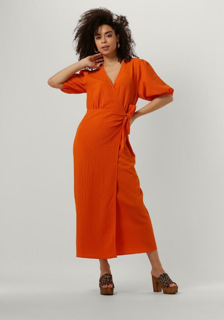 Oranje ANOTHER LABEL Maxi jurk CAMILLE BUBBLE DRESS - large