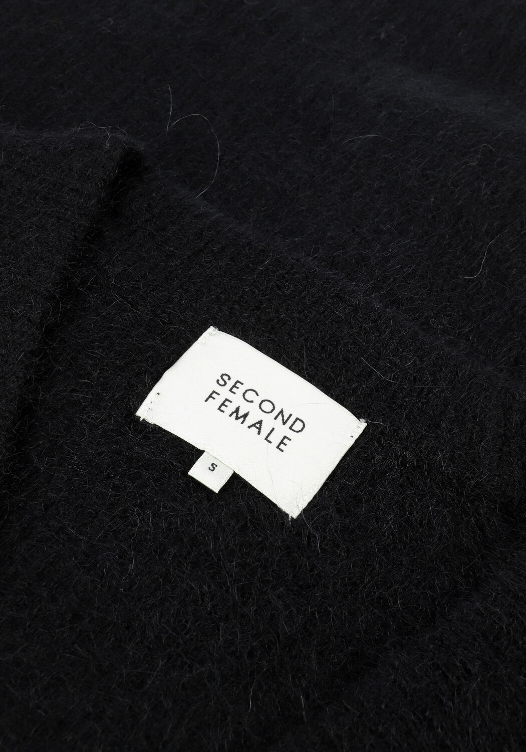 Zwarte SECOND FEMALE Vest BROOK KNIT BOXY CARDIGAN - large